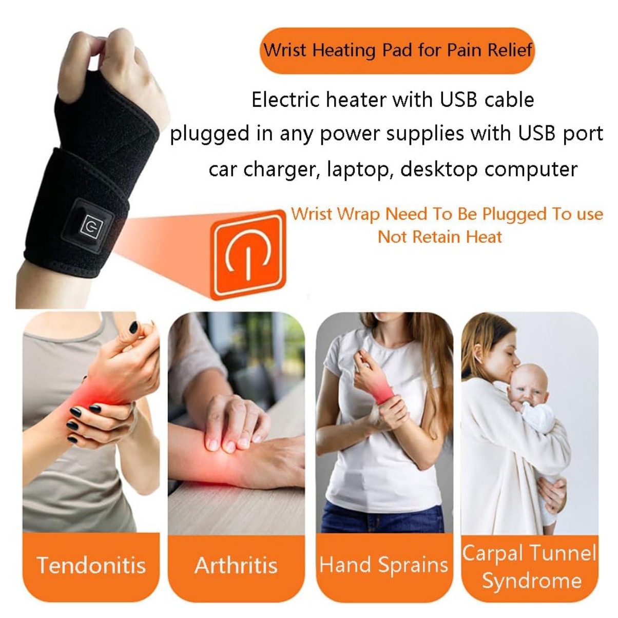 Miniatura 1 de Muñequera Electrica termica 3 niveles